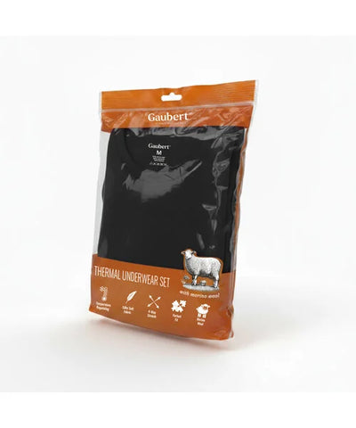 Thermoset Merino wol Heren Zwart