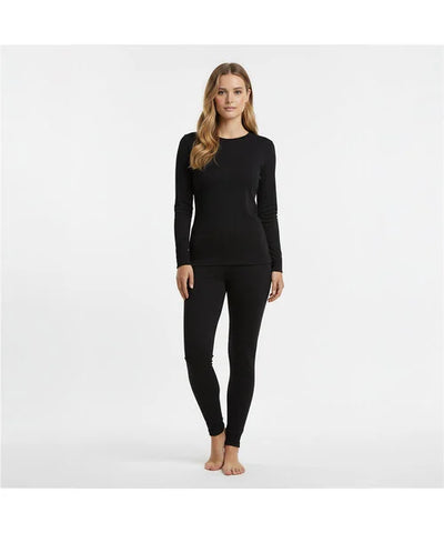 Thermoset Marino wol Dames beige en zwart