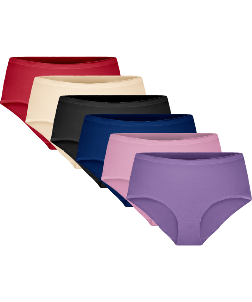 GAUBERT® 6-Pack Invisible Midi-Tailleslips Mix 951