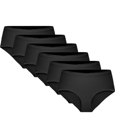 GAUBERT® 6-Pack Invisible Midi-Tailleslips zwart 951