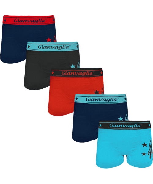 GIANVAGLIA® Deluxe Jongens Microfiber Boxershort  5-pack 9804