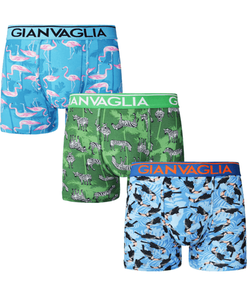 GIANVAGLIA® Deluxe Katoenen Heren Boxershort 3-Pack met print GVG-5501