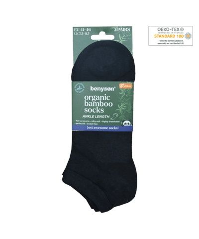 BENYSØN® Naadloze Bamboe Enkelsokken 3-pack BENY-5001 Unisex
