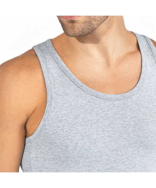 close-up tanktop grijs katoenen stoer heren onderhemd grandman
